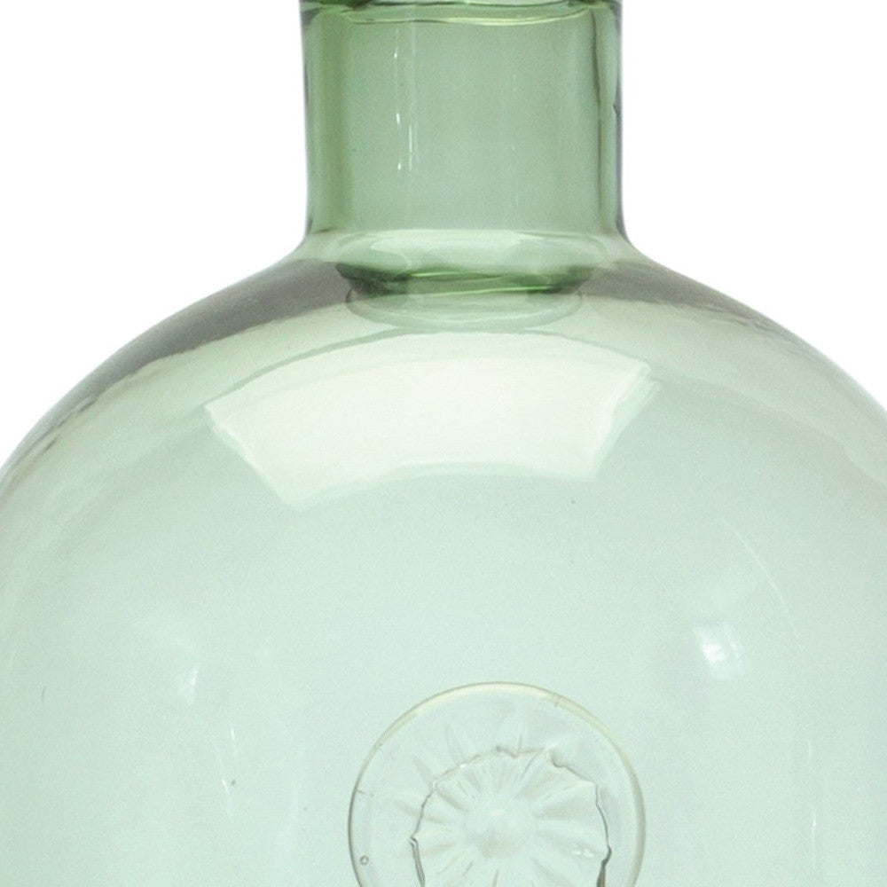12" Green Bud Glass Table Vase - Loft&Timber