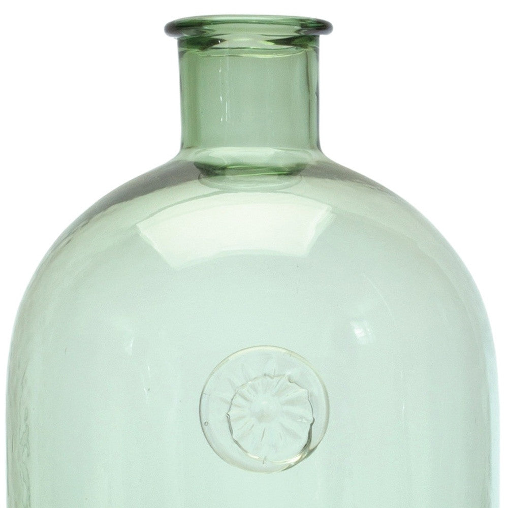 12" Green Bud Glass Table Vase - Loft&Timber