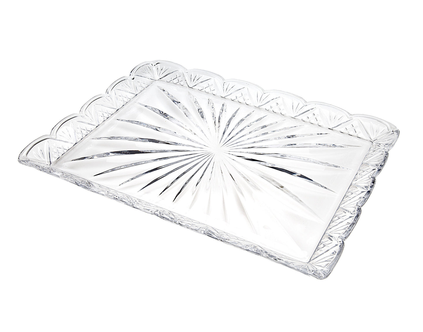 16" Clear Rectangular Crystal Serving Tray - Loft&Timber