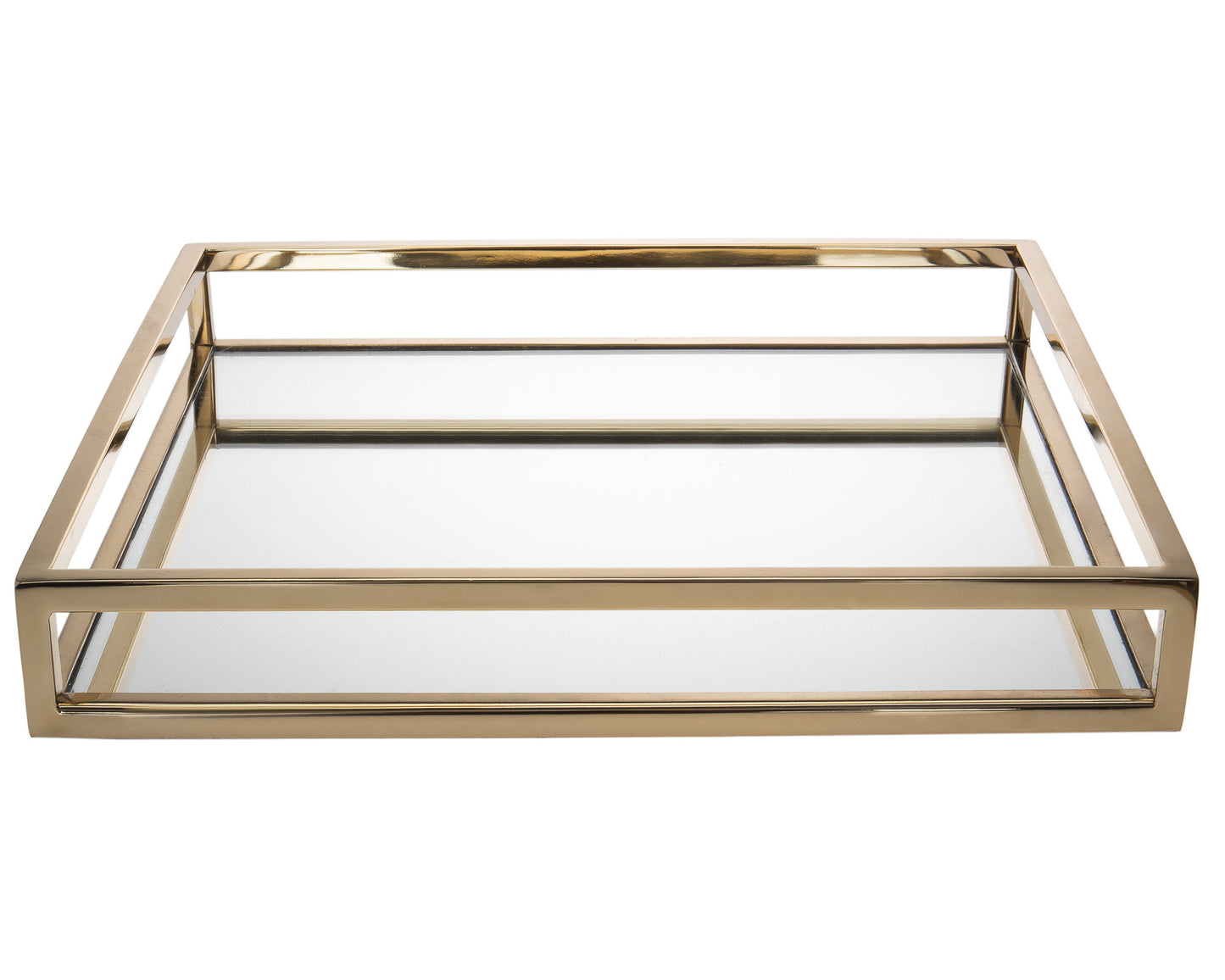 14" Gold Square Metal Serving Tray - Loft&Timber