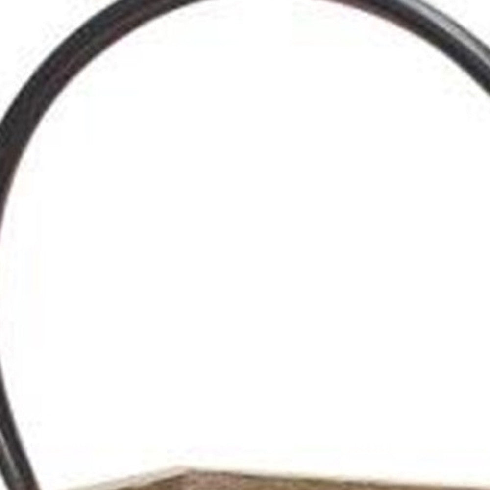 13" Natural Distressed Wood And Glass Centerpiece Lantern Candle Holder - Loft&Timber