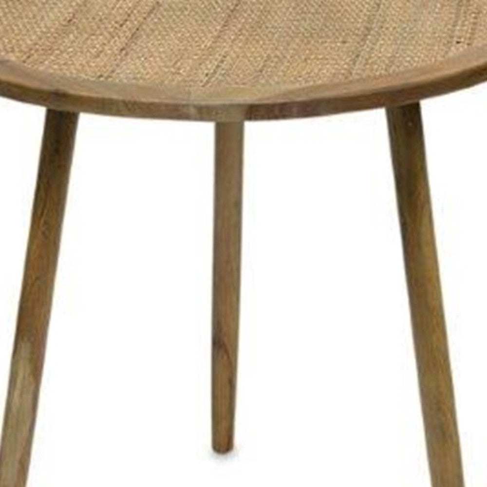 Set of Three 24" Brown Round End Tables - Loft&Timber