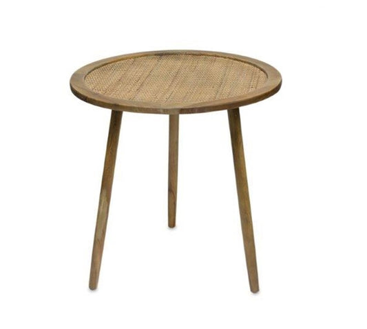 Set of Three 24" Brown Round End Tables - Loft&Timber