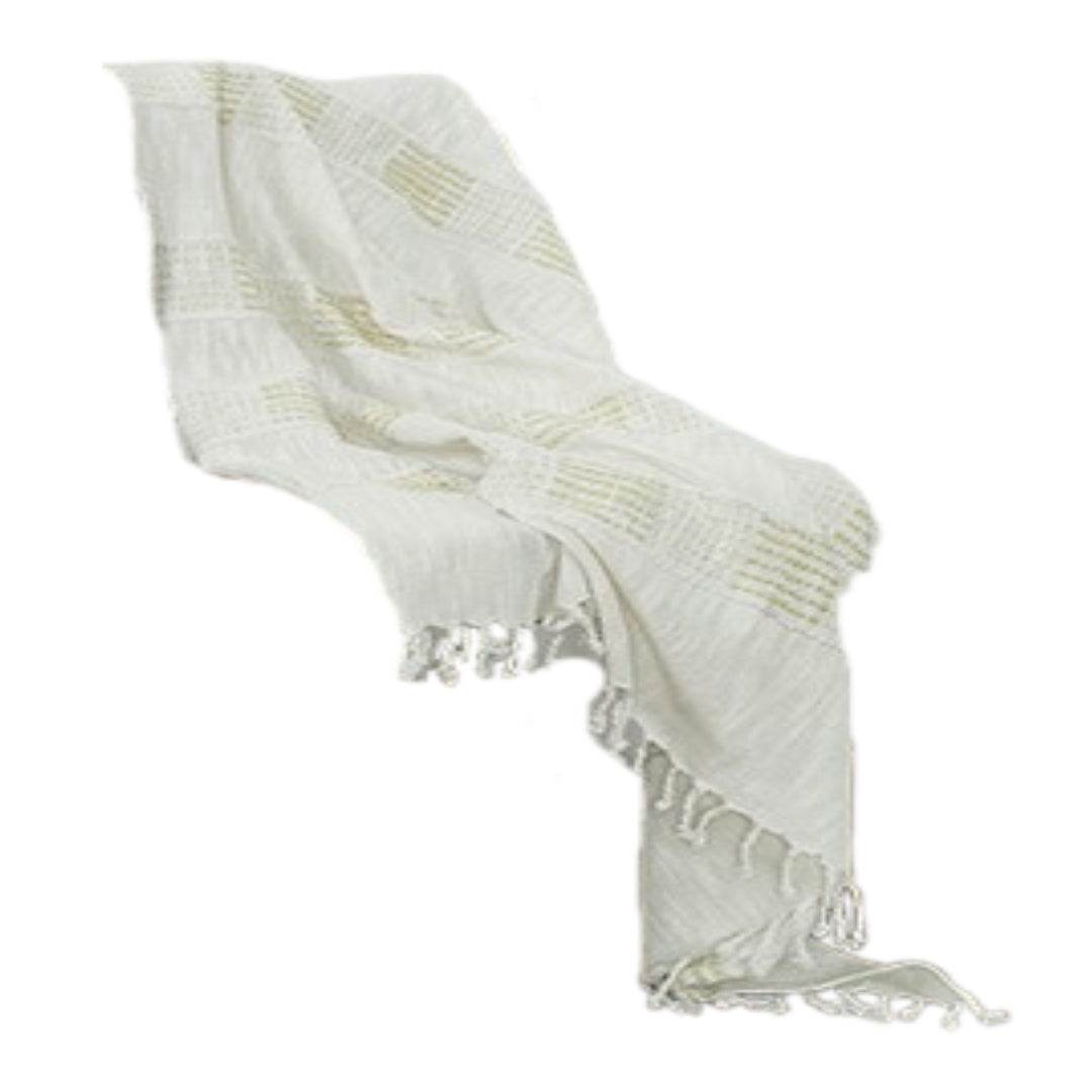 Natural Woven Cotton Throw Blanket - Loft&Timber