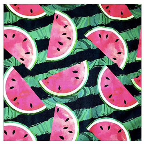 Charlo's Cloth Napkins Set of 4 Watermelon Fruit 16" by 16" - Pink - Loft&Timber