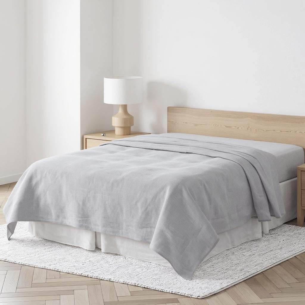 Cloud Linen King Flat Sheet - Loft&Timber