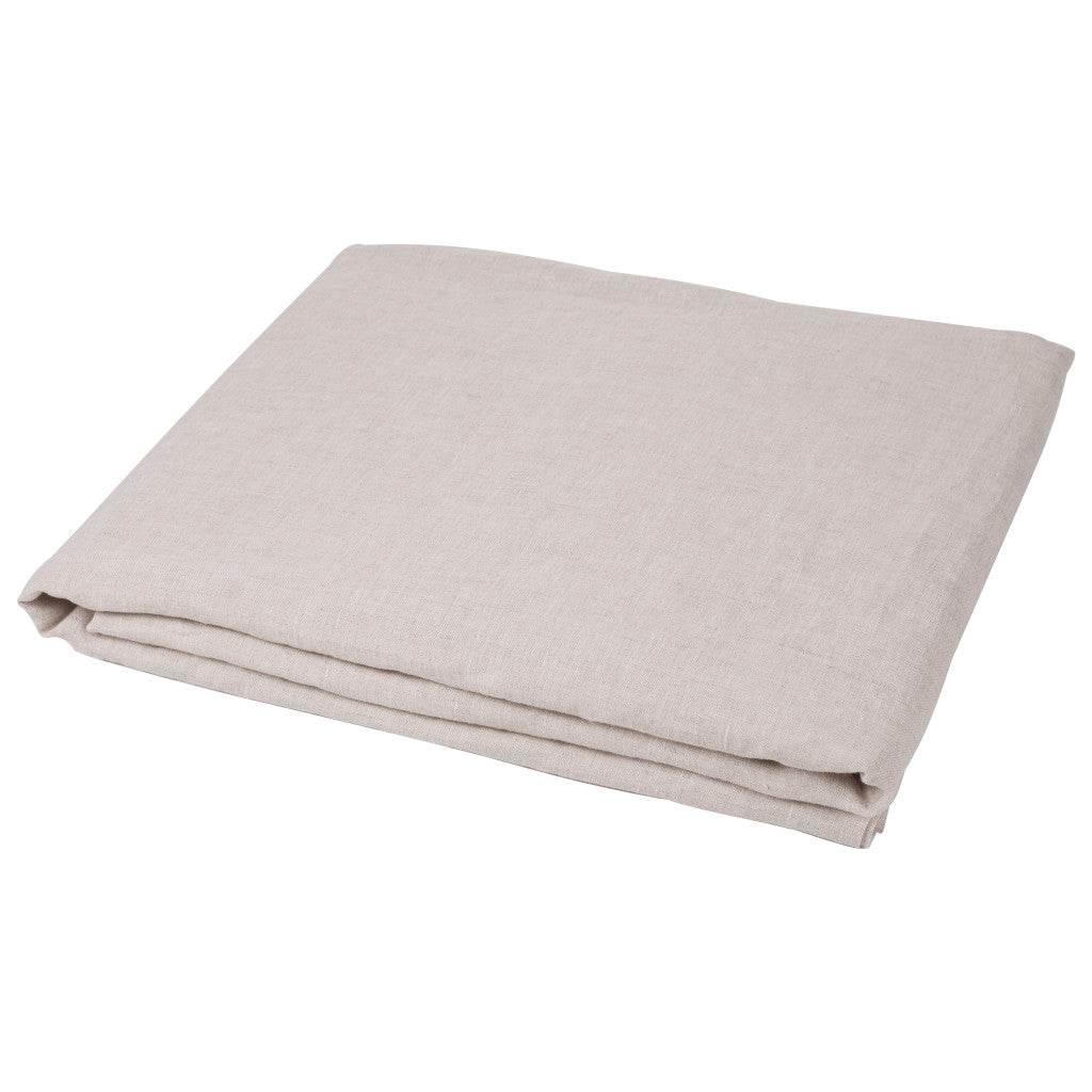 Light Gray Linen King Flat Sheet - Loft&Timber