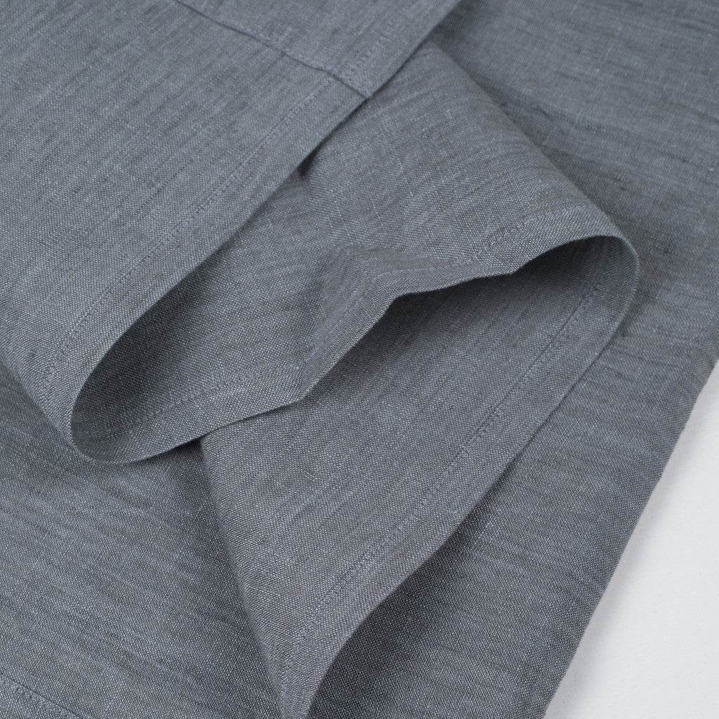 Slate Gray Linen Twin Flat Sheet - Loft&Timber