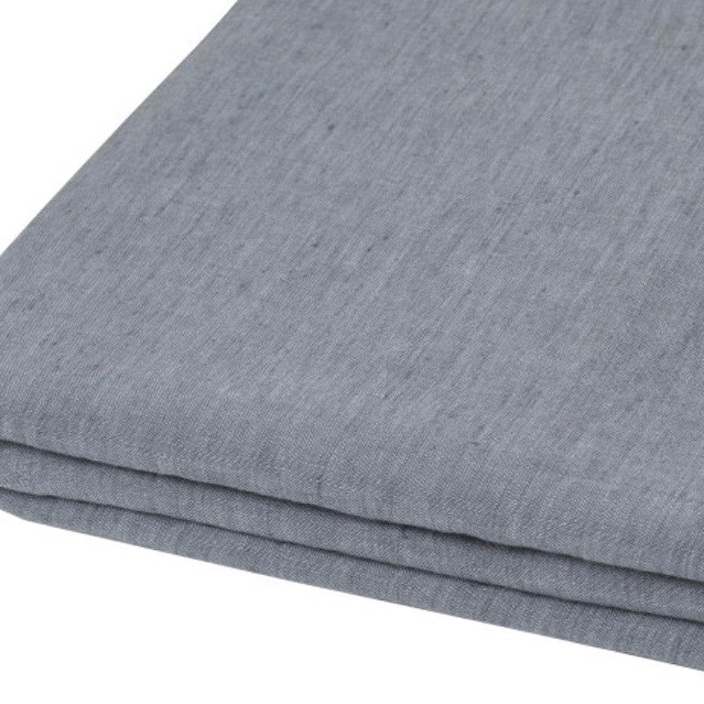 Slate Gray Linen Twin Flat Sheet - Loft&Timber