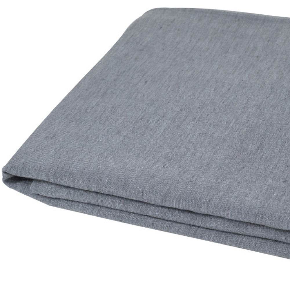 Slate Gray Linen Twin Flat Sheet - Loft&Timber