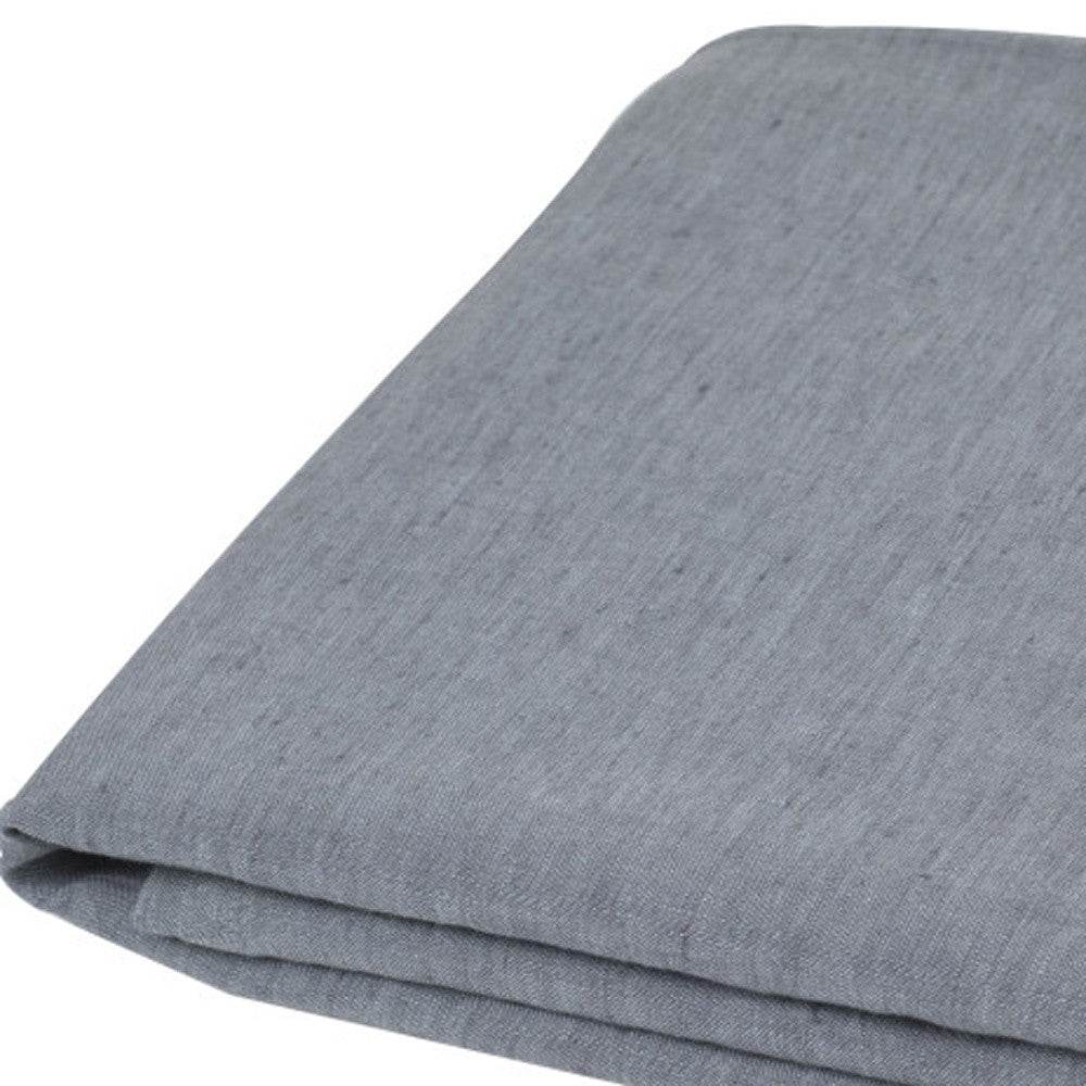 Slate Gray Linen King Flat Sheet - Loft&Timber