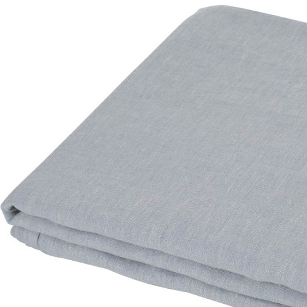 Blue Linen Twin Flat Sheet - Loft&Timber