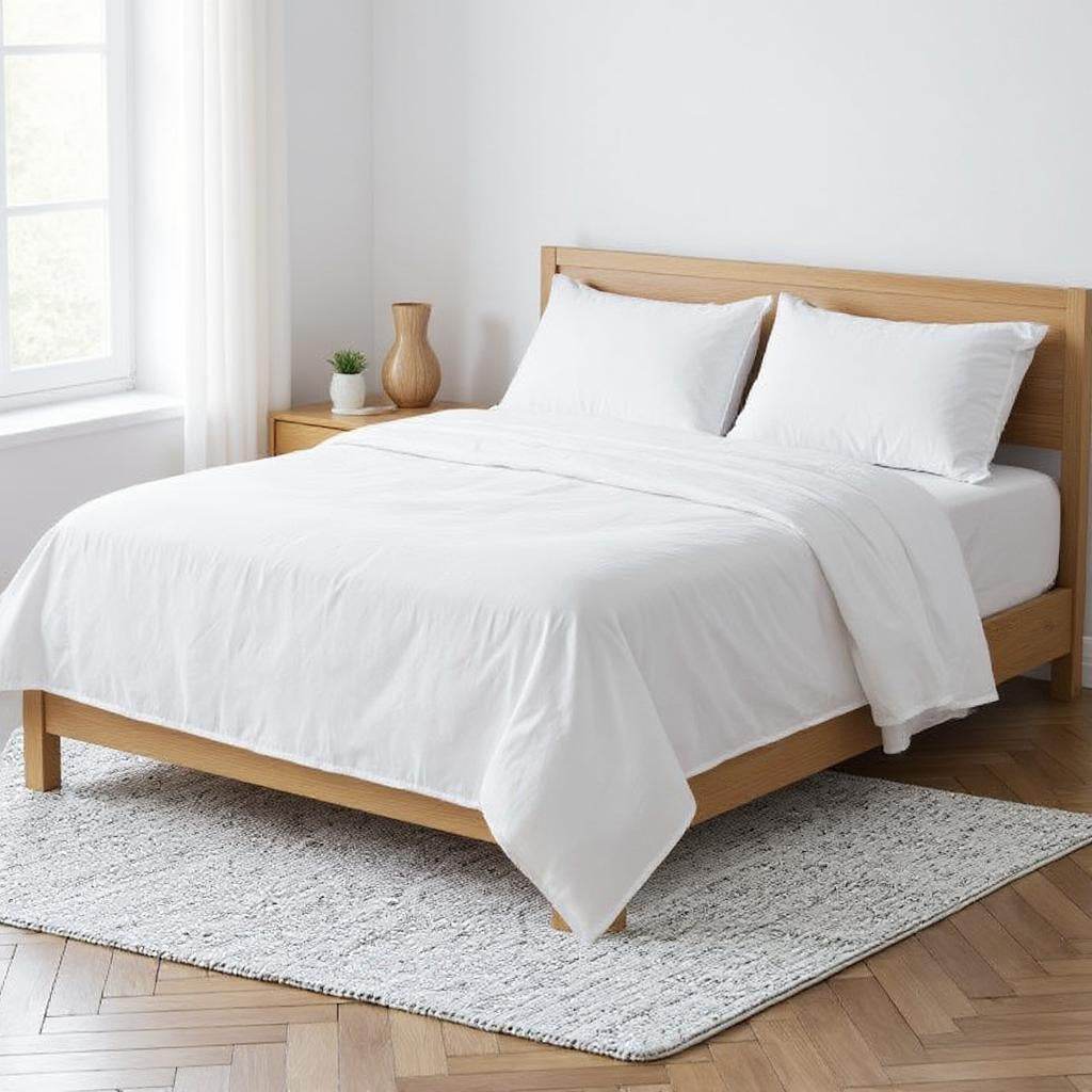 White Linen King Flat Sheet - Loft&Timber