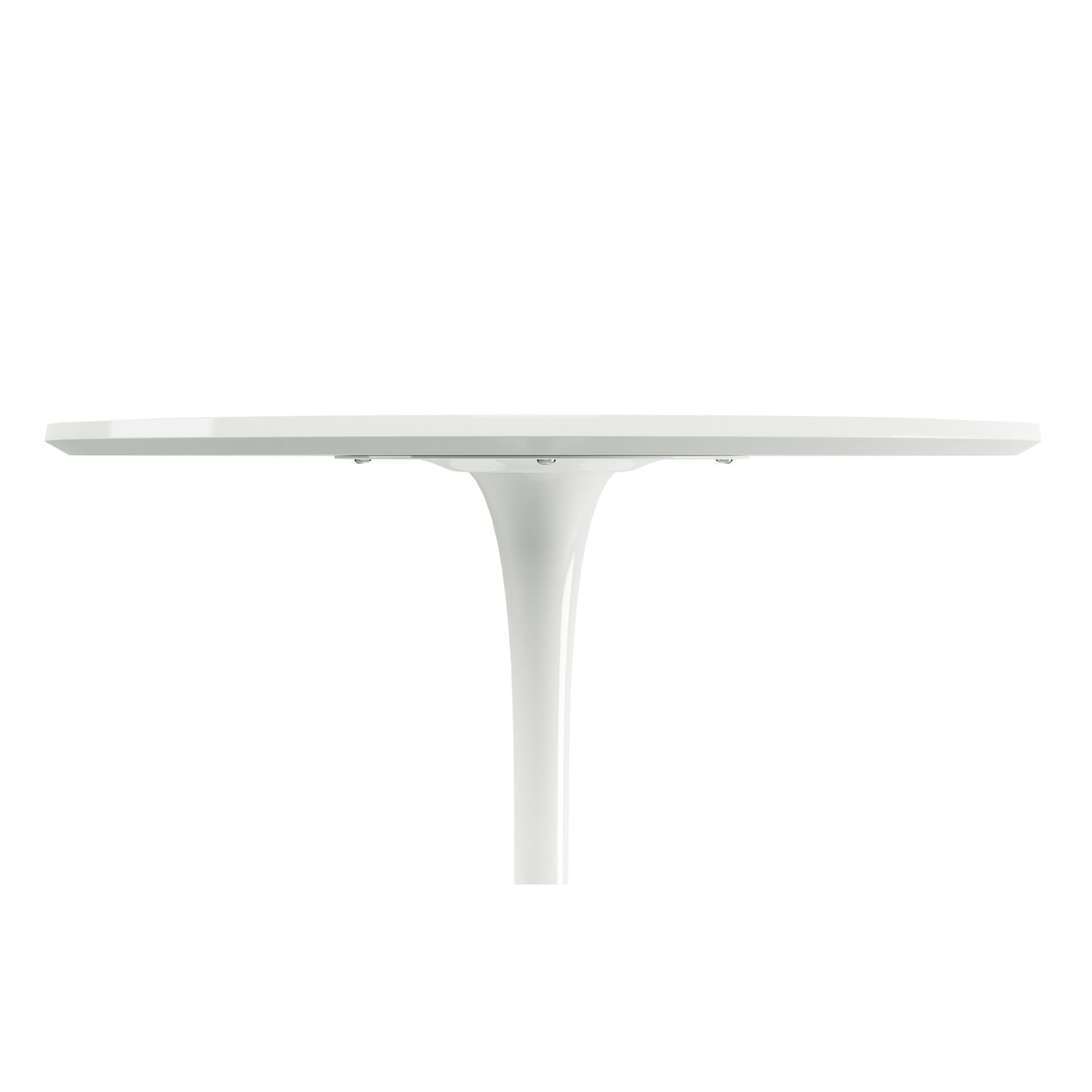 36" White Metal Dining Table - Loft&Timber