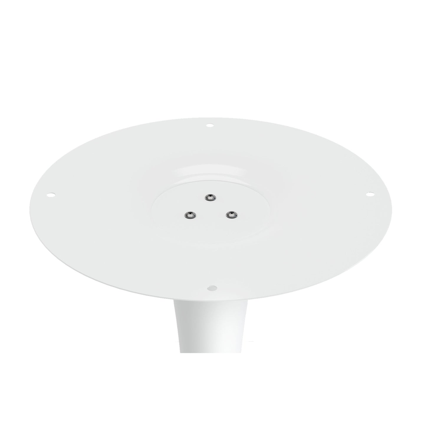 36" White Metal Dining Table - Loft&Timber