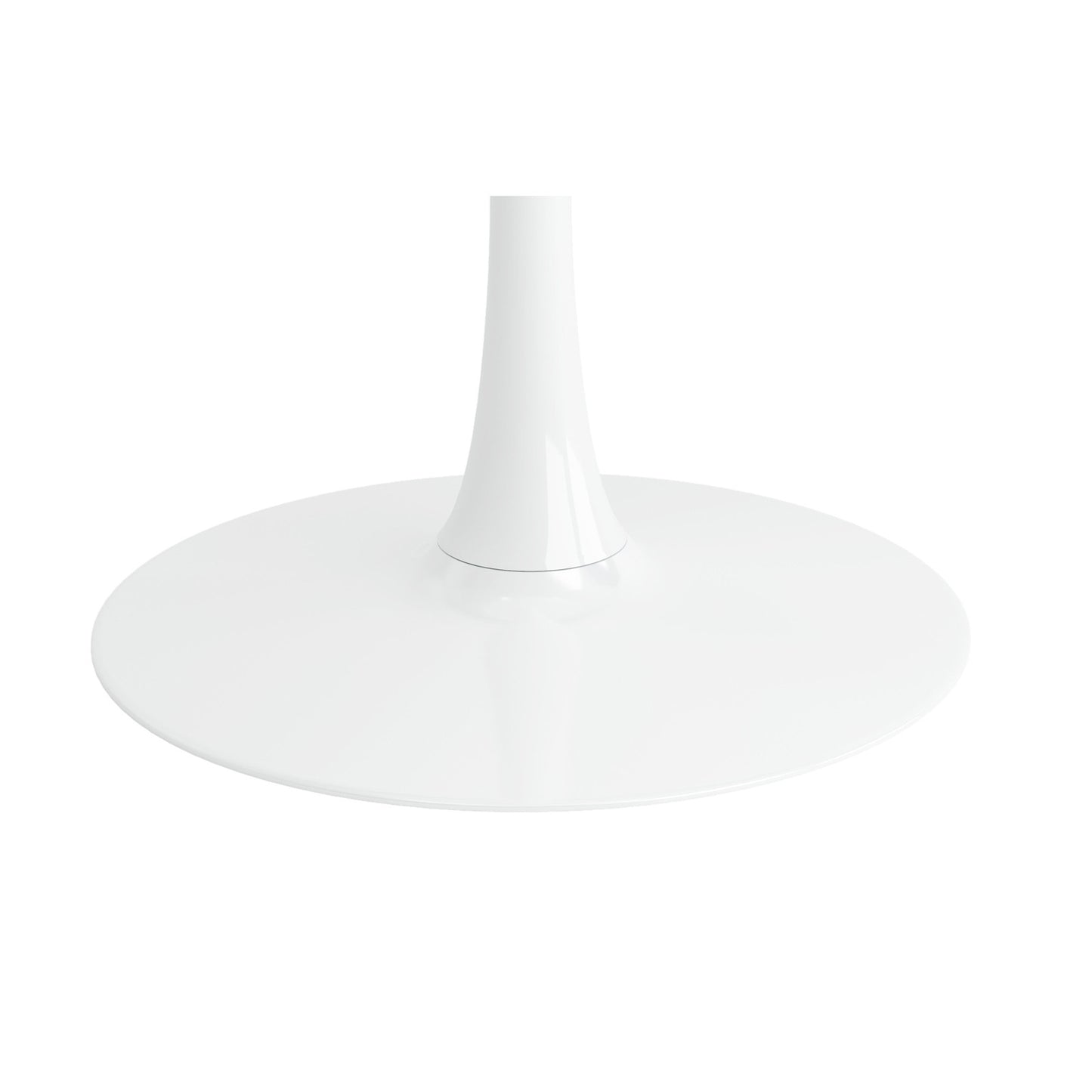 36" White Metal Dining Table - Loft&Timber