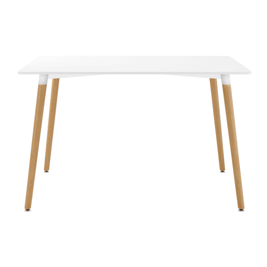 30" White And Natural Solid Wood Dining Table - Loft&Timber