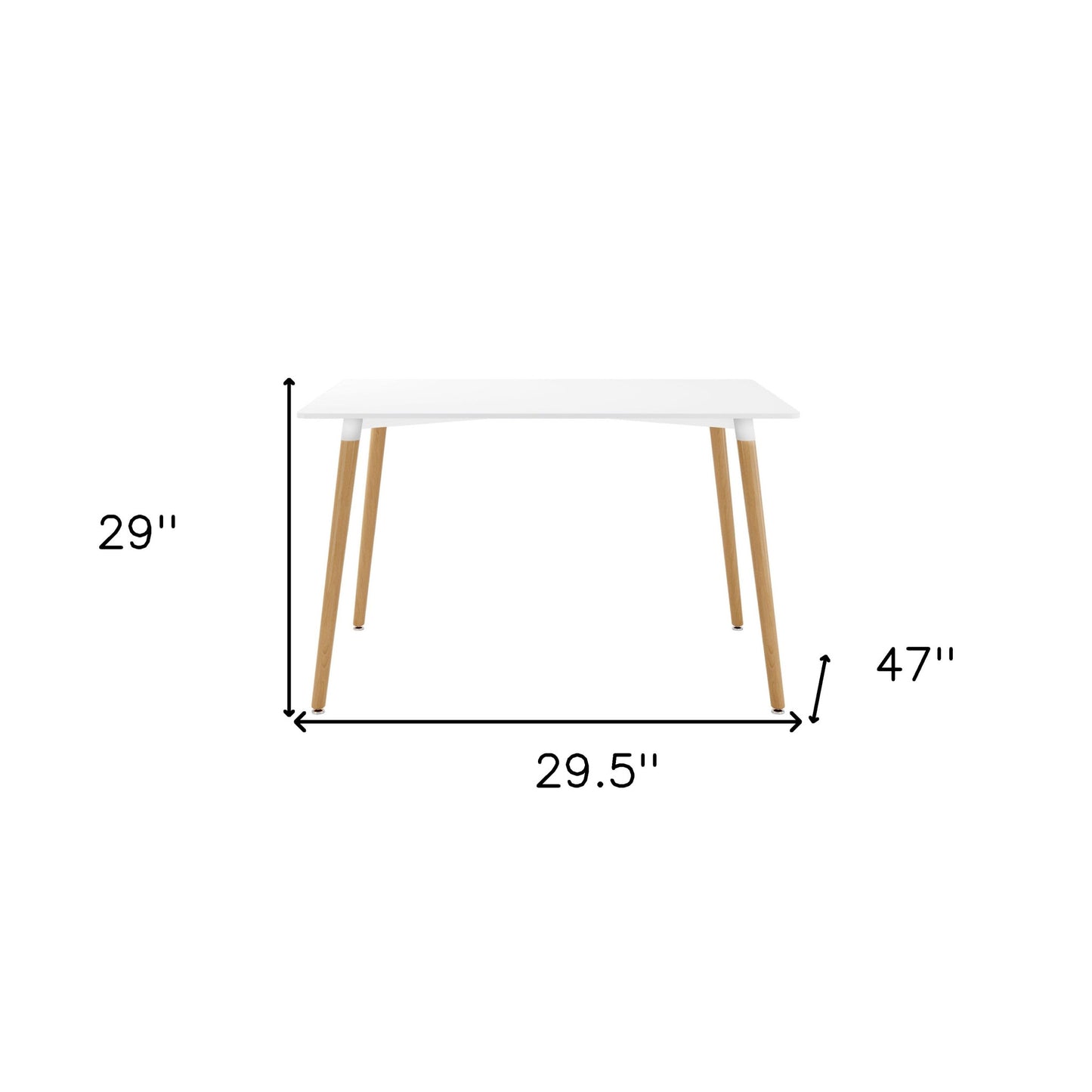 30" White And Natural Solid Wood Dining Table - Loft&Timber