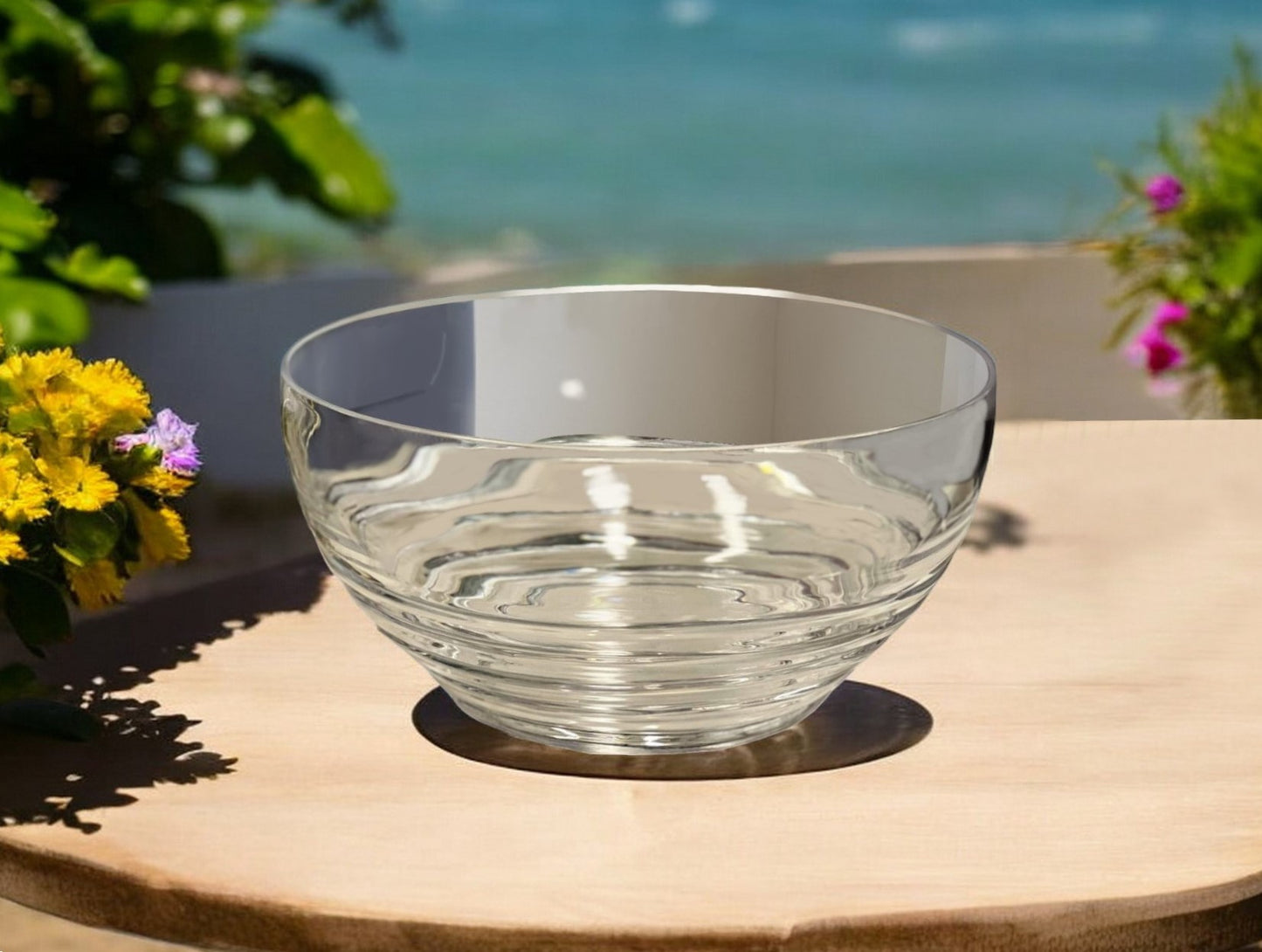 10" Clear Acrylic Round Salad Bowl - Loft&Timber