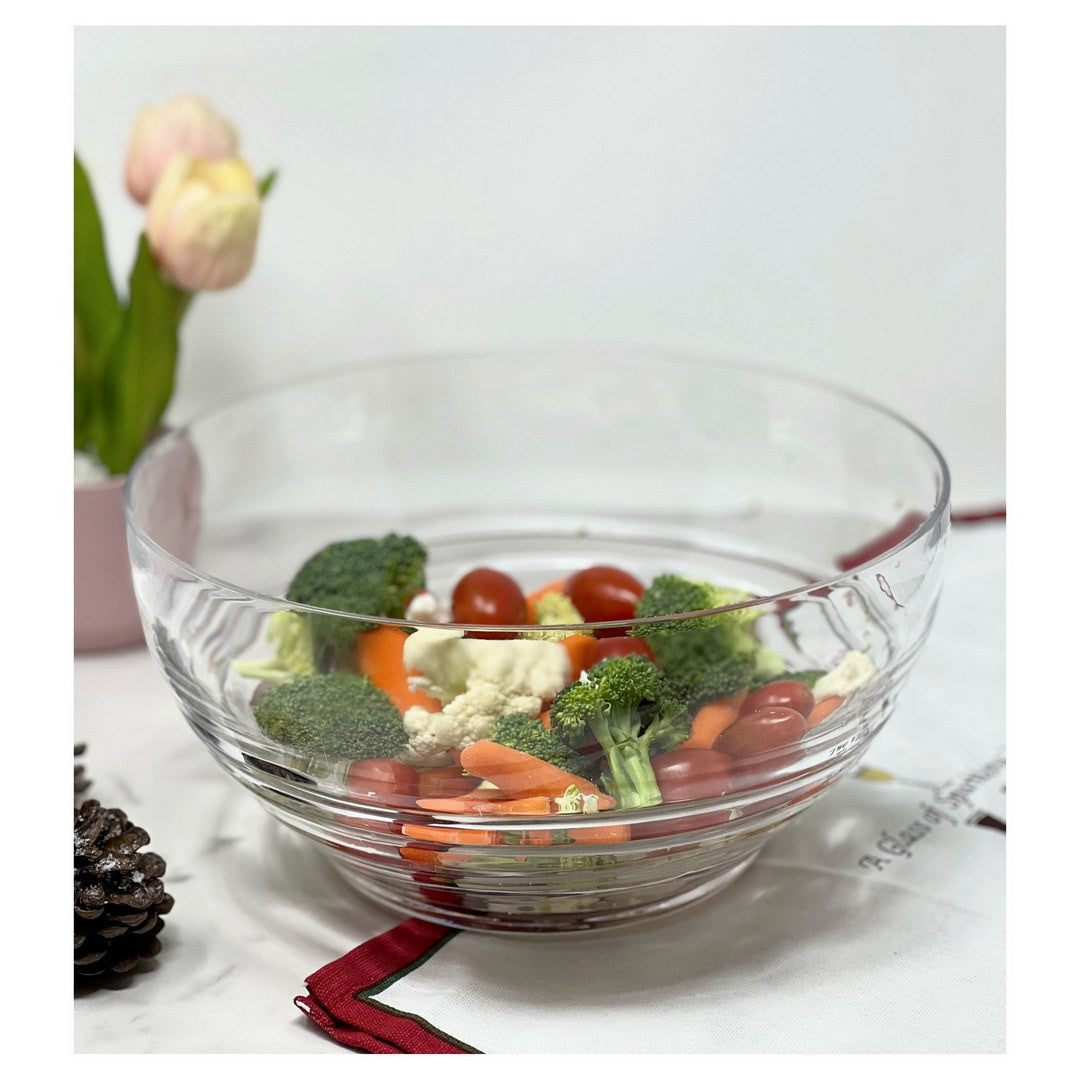 10" Clear Acrylic Round Salad Bowl - Loft&Timber