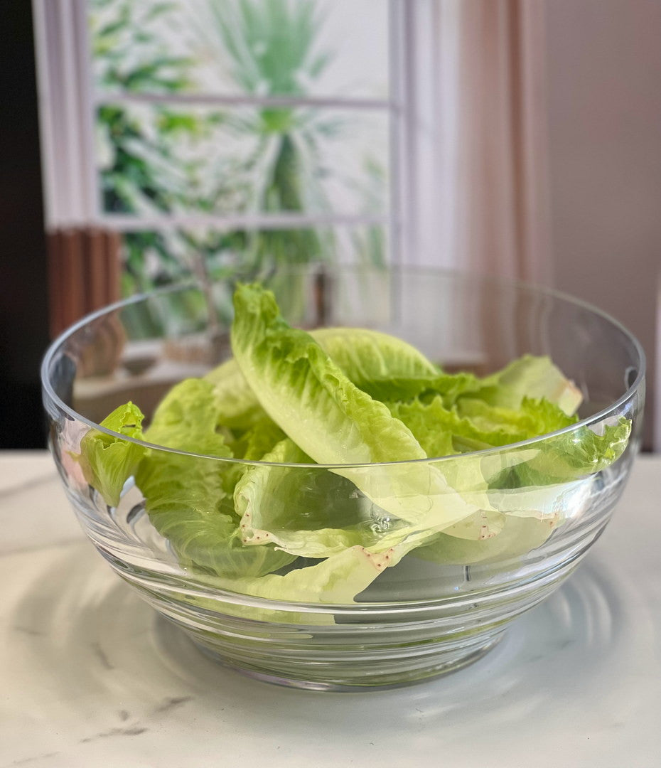 10" Clear Acrylic Round Salad Bowl - Loft&Timber