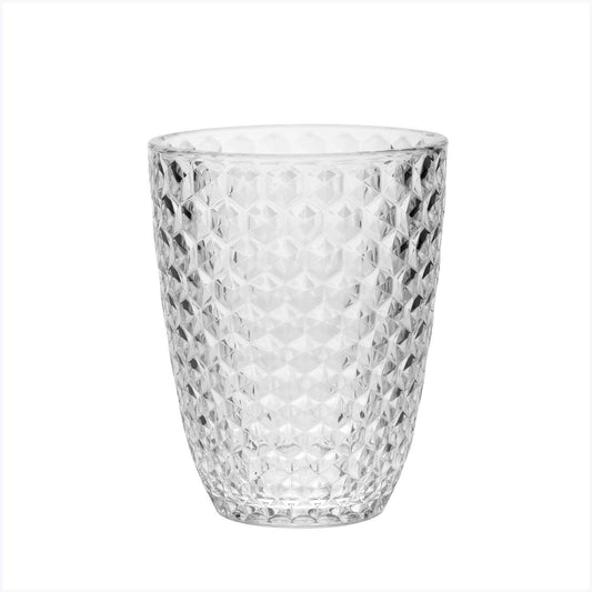 Set of Four Clear Diamond Acrylic Stemless Whiskey Glasses - Loft&Timber