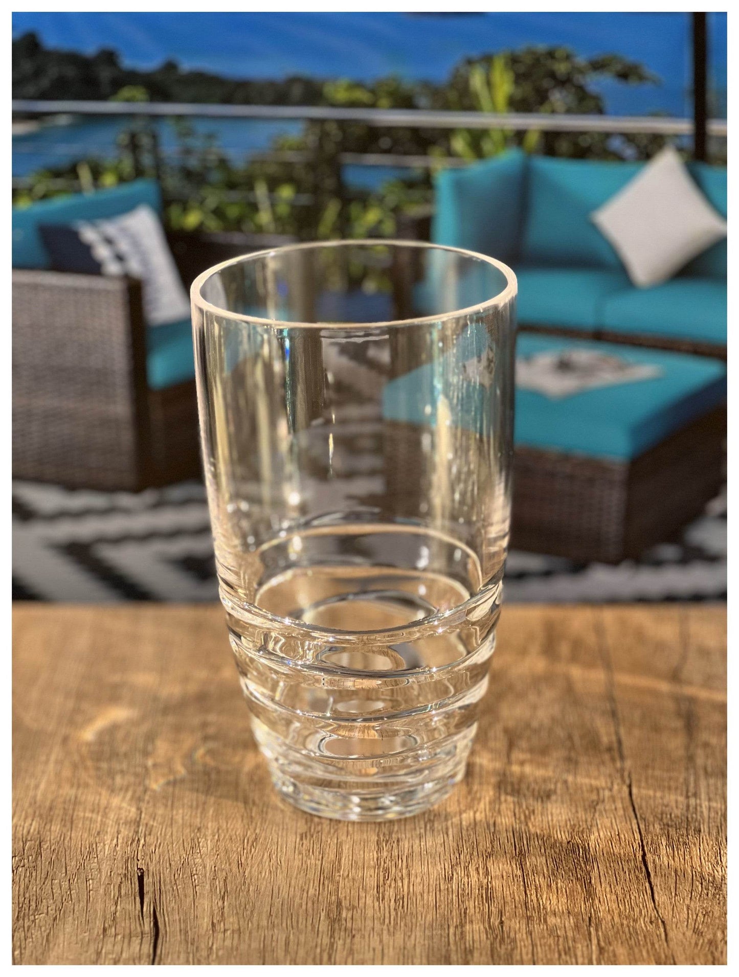 Set of Four Clear Swirl Acrylic Highball Glasses - Loft&Timber