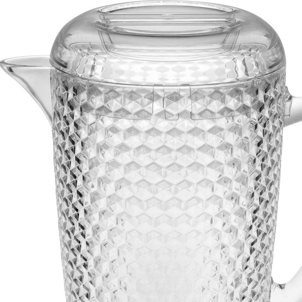 2.5 Quart Clear Diamond Acrylic Serving Pitcher - Loft&Timber
