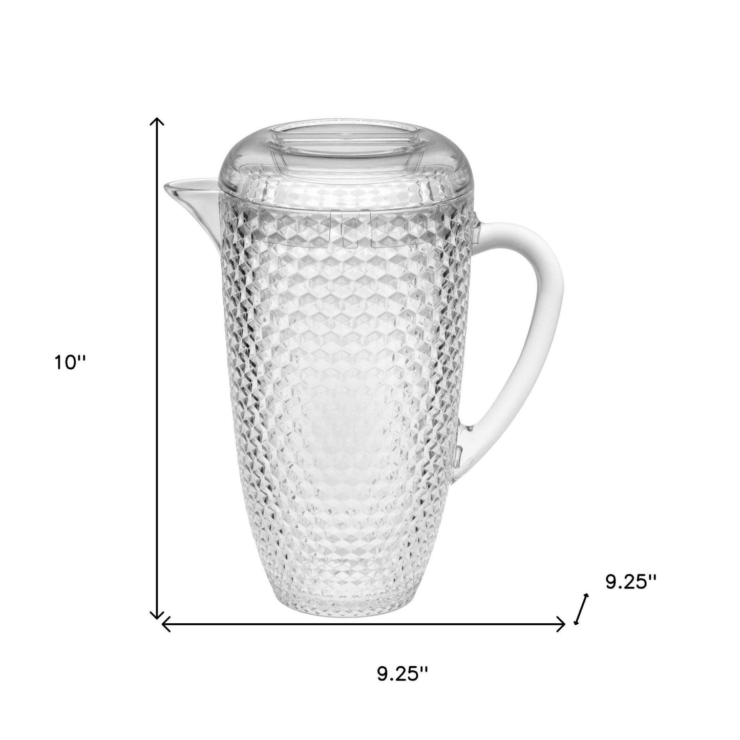 2.5 Quart Clear Diamond Acrylic Serving Pitcher - Loft&Timber