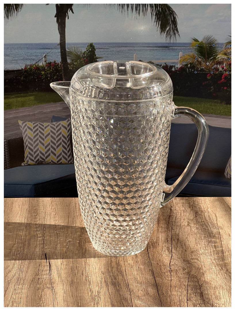 2.5 Quart Clear Diamond Acrylic Serving Pitcher - Loft&Timber