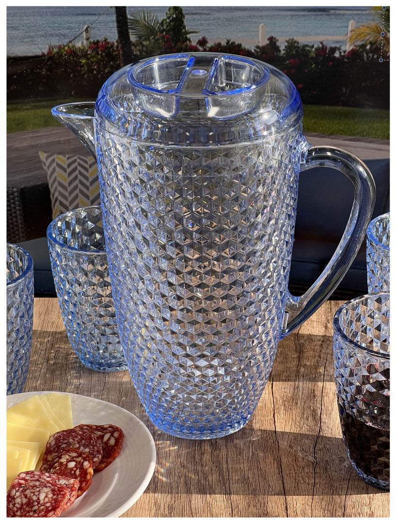 2.5 Quart Blue Diamond Acrylic Pitcher - Loft&Timber