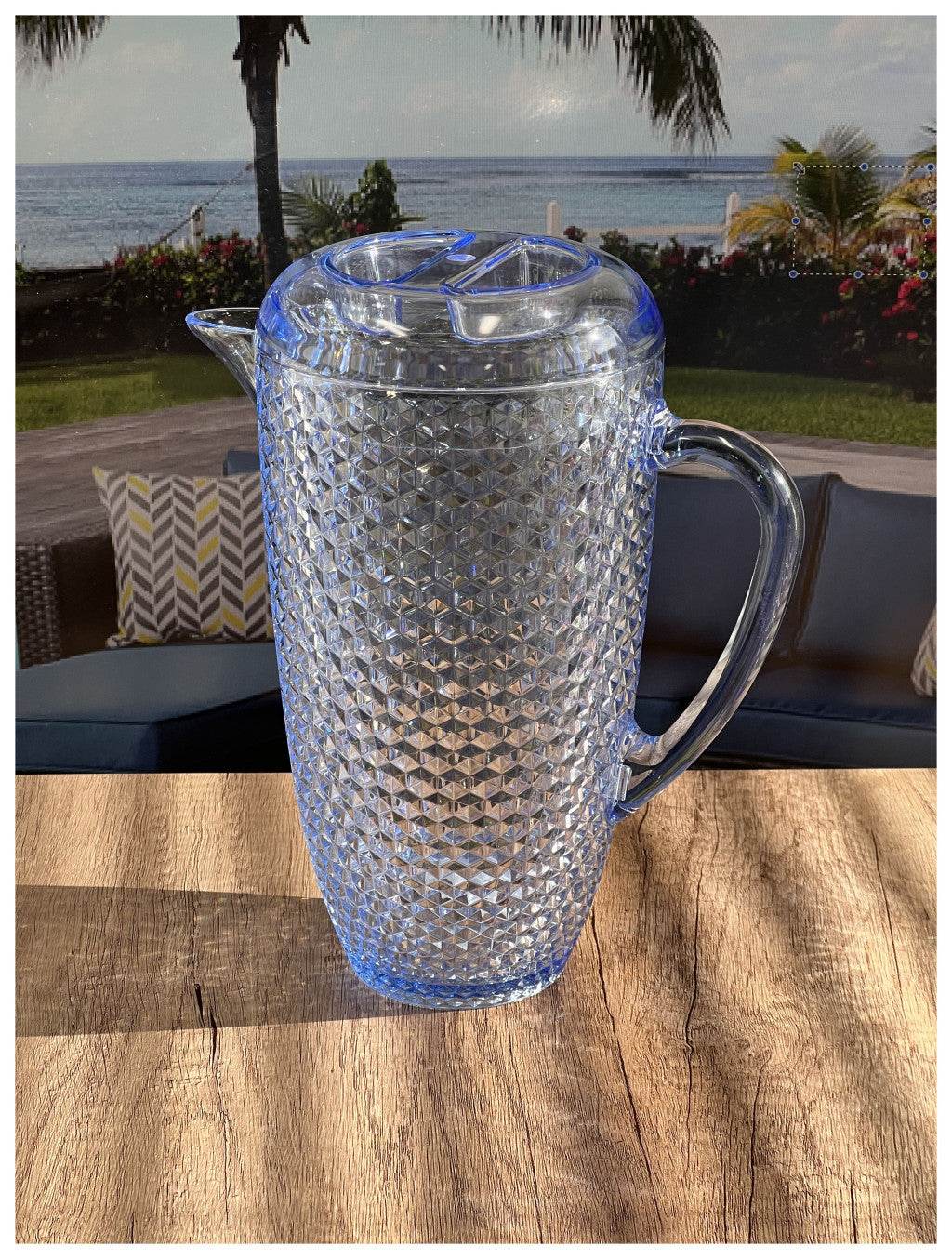 2.5 Quart Blue Diamond Acrylic Pitcher - Loft&Timber