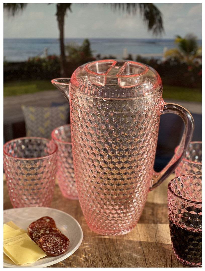 2.5 Quart Pink Diamond Acrylic Pitcher - Loft&Timber