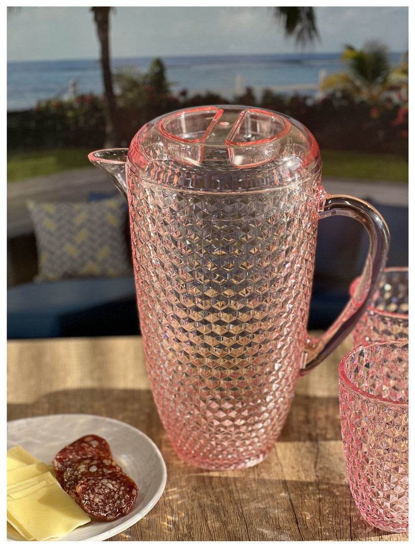 2.5 Quart Pink Diamond Acrylic Pitcher - Loft&Timber