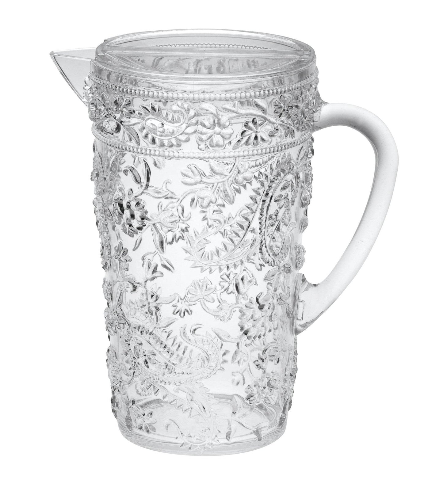 2.5 Quart Clear Paisley Acrylic Pitcher - Loft&Timber
