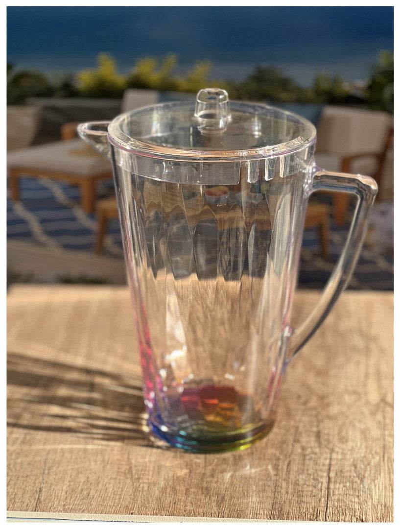 2.5 Clear and Rainbow Diamond Acrylic Pitcher - Loft&Timber