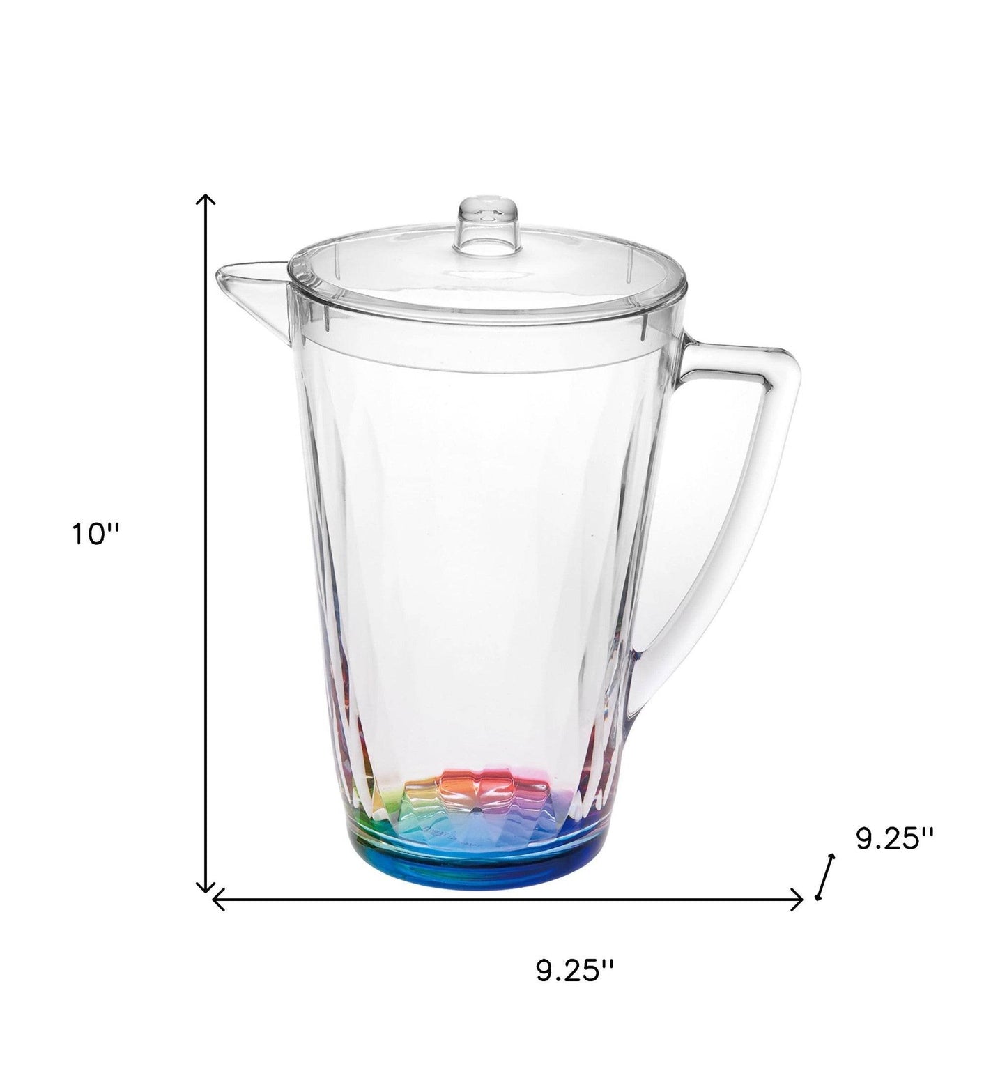 2.5 Clear and Rainbow Diamond Acrylic Pitcher - Loft&Timber