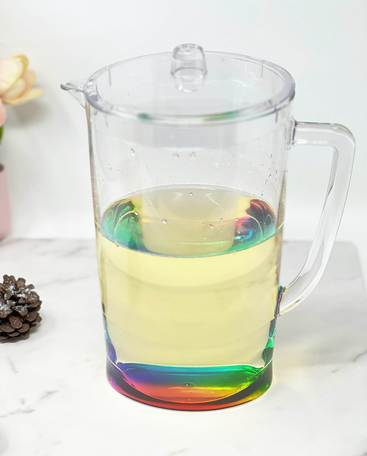 2.75 Quart Clear and Rainbow Acrylic Pitcher - Loft&Timber