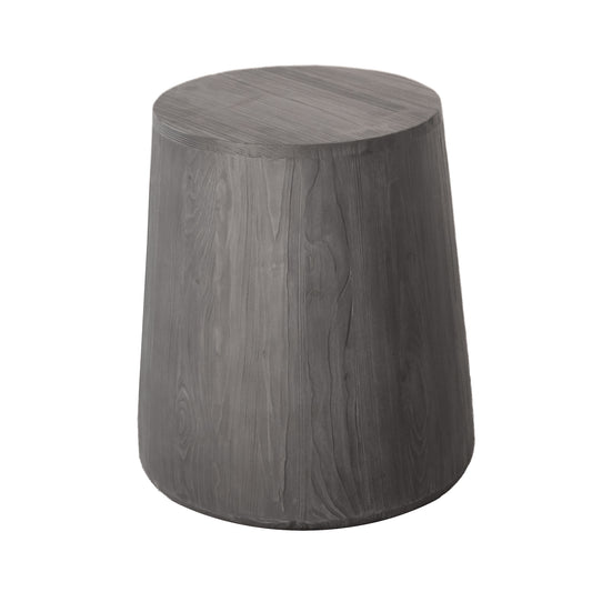 18" Ebony Solid Wood Round End Table - Loft&Timber
