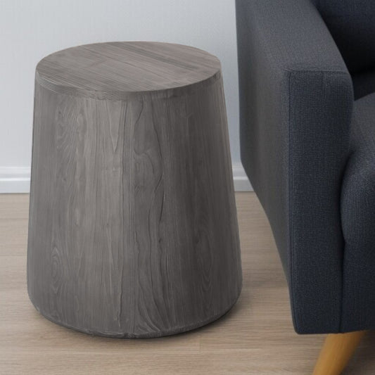 18" Ebony Solid Wood Round End Table - Loft&Timber