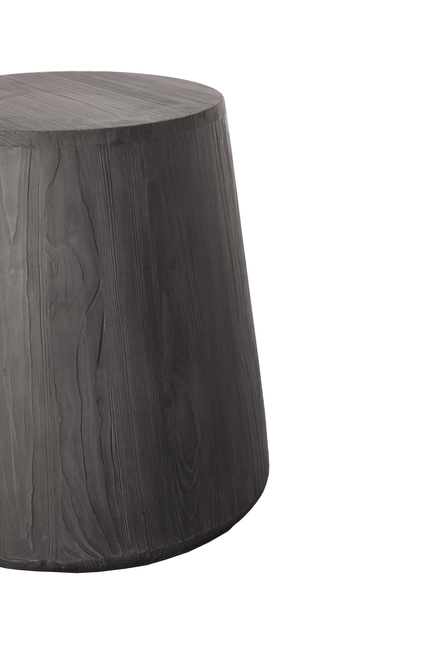18" Ebony Solid Wood Round End Table - Loft&Timber