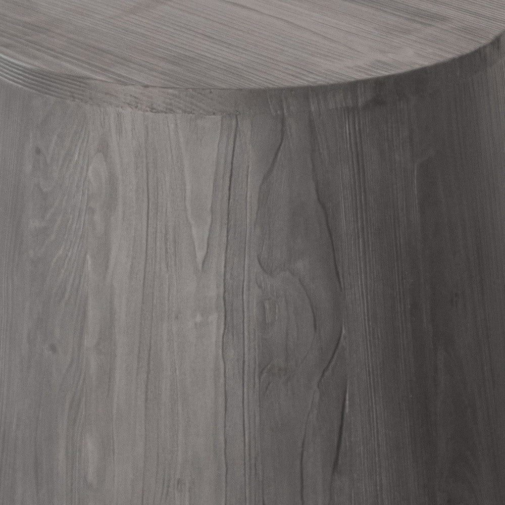 18" Ebony Solid Wood Round End Table - Loft&Timber