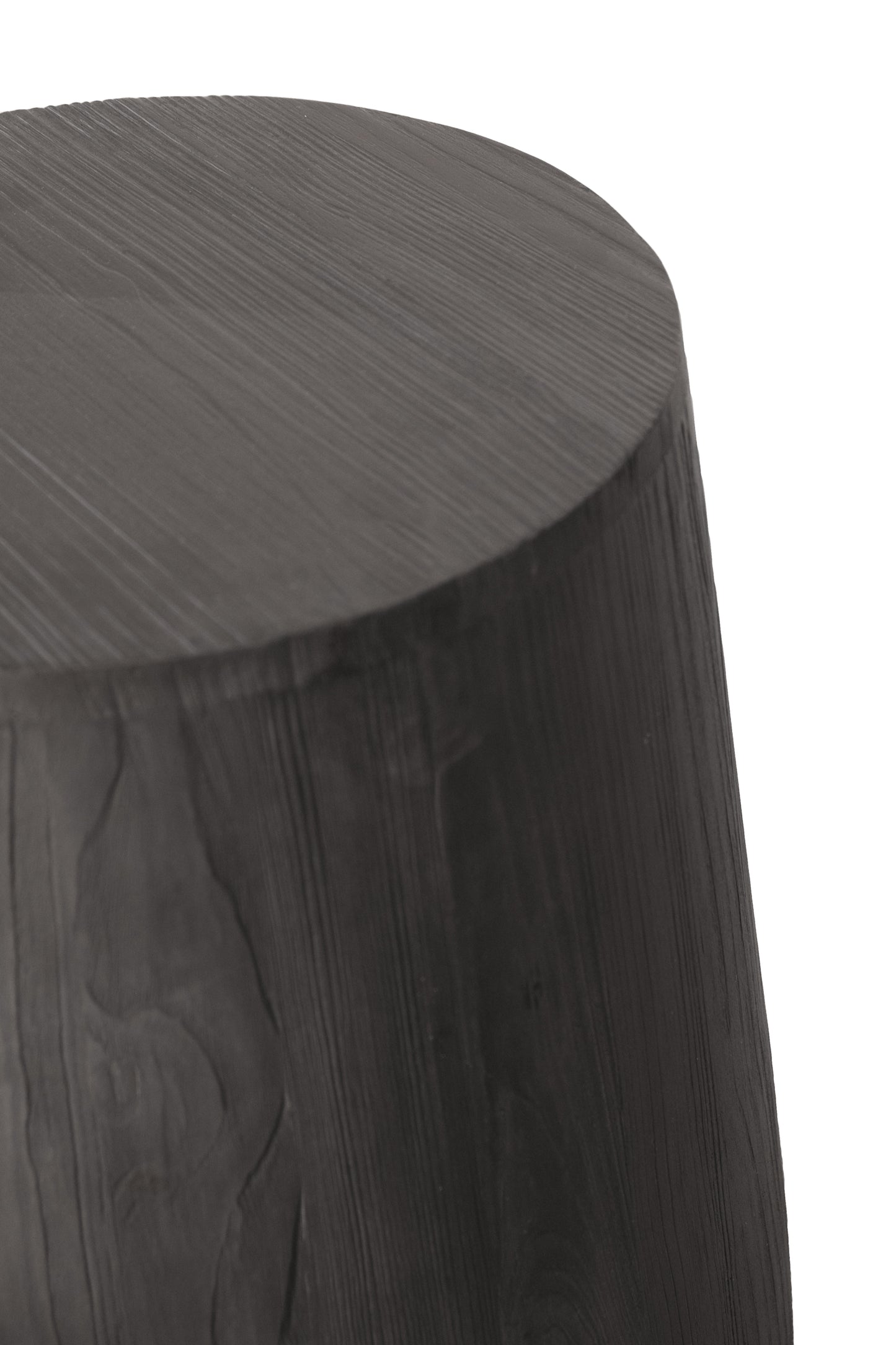 18" Ebony Solid Wood Round End Table - Loft&Timber