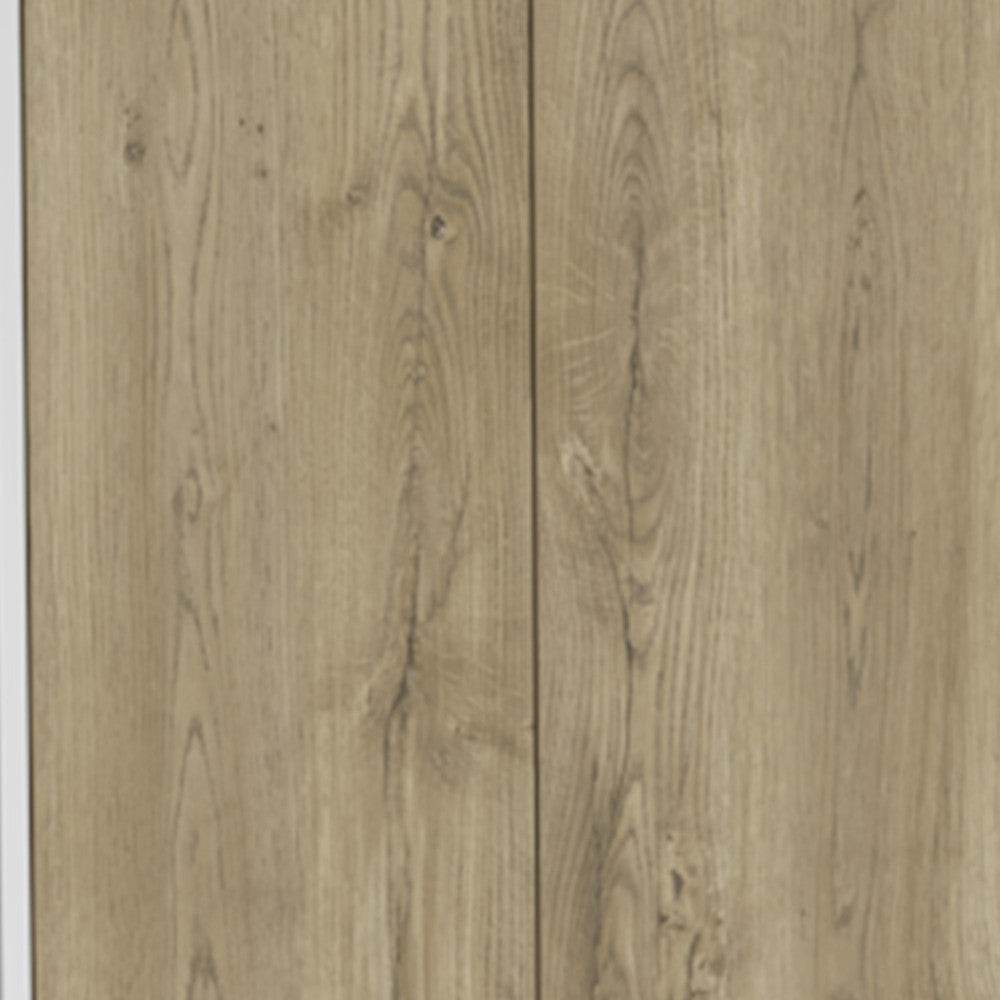 Set of Two Oak and White Wood Kitchen Island And Pantry Cabinet - Loft&Timber