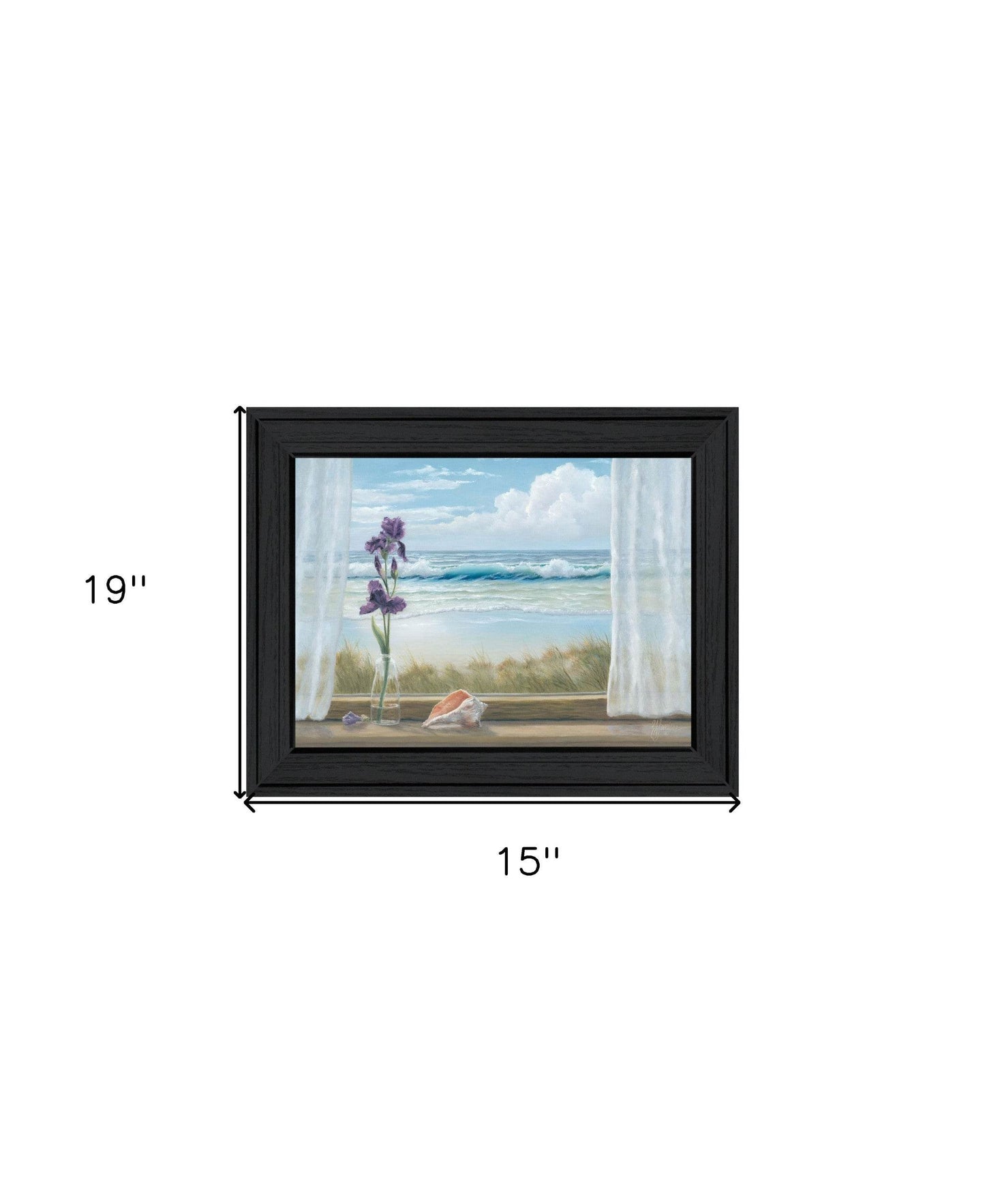 Irises on Windowsill Black Framed Print Wall Art - Loft&Timber