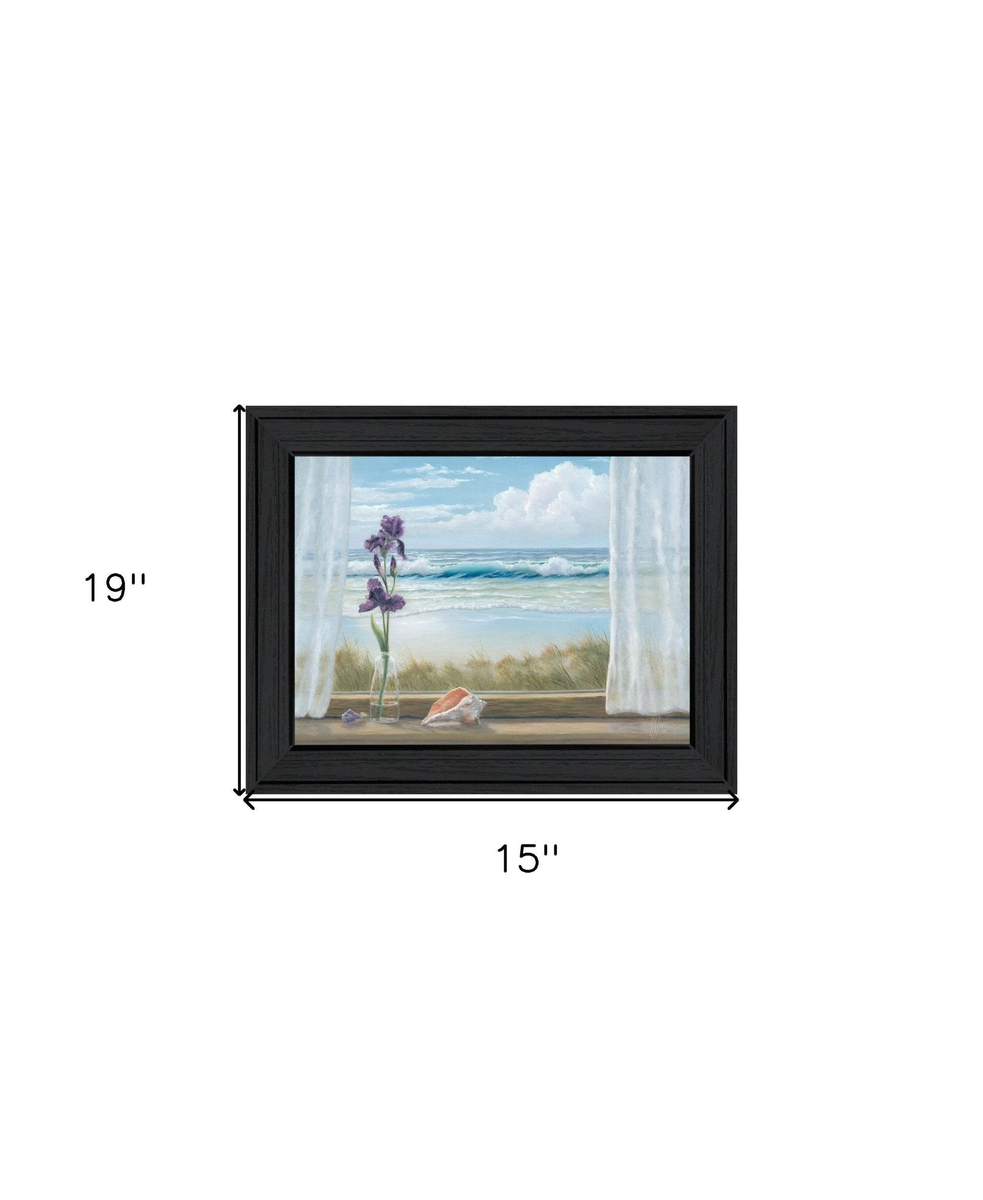 Irises on Windowsill Black Framed Print Wall Art - Loft&Timber