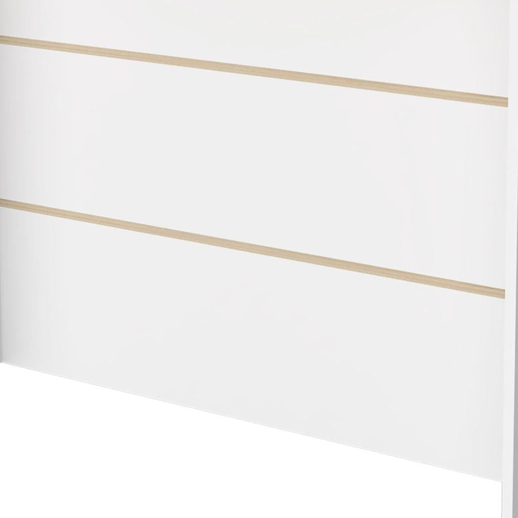 White and Natural 47" Kitchen Island With Storage - Loft&Timber