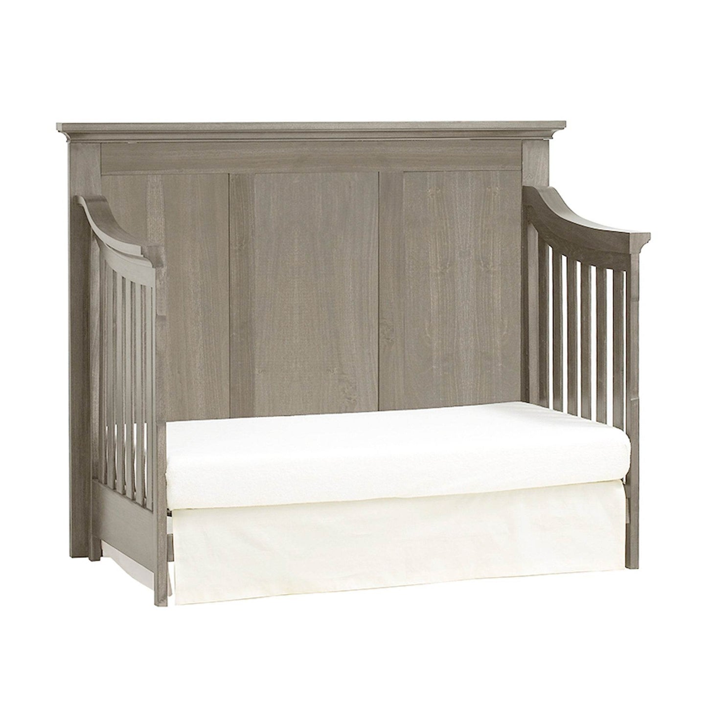 Ash Gray Solid and Manufactured Wood Standard Four In One Convertible Crib - Loft&Timber