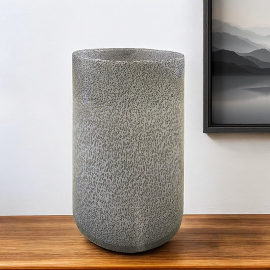 15" Lavender Handblown Speckle Glass Table Vase - Loft&Timber