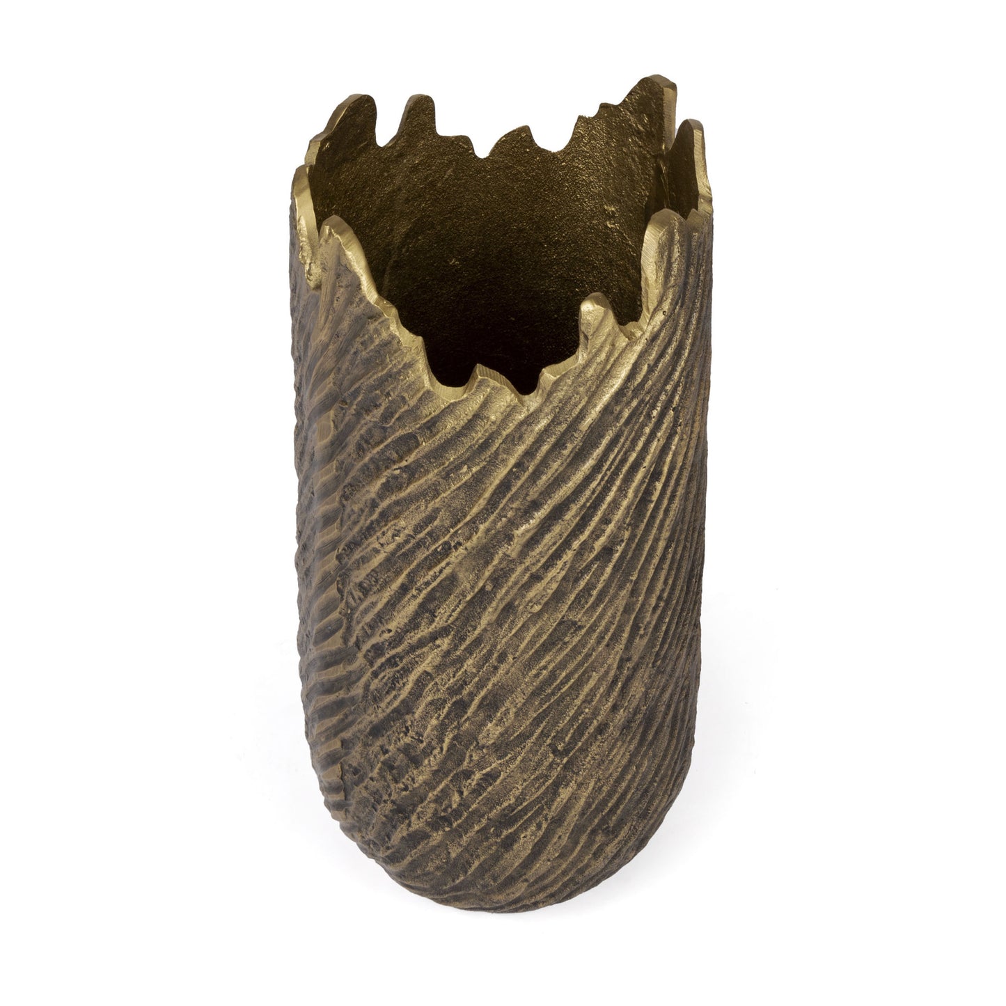 17" Gold Abstract Aluminum Table Vase - Loft&Timber
